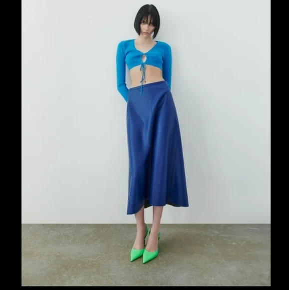 BNWT! Zara Faux Leather Skirt - Picture 4 of 10